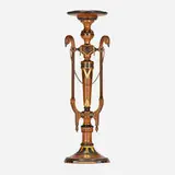 Kilian Brothers, Pedestal, c. 1870, walnut, bronze, patinated metal, gilding, paint