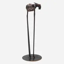 Thomas Molesworth, Burro ashtray stand, c. 1938, wrought iron, steel