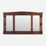 Unusual hall mirror, model 68 variant by Gustav Stickley, sold Jun 2023