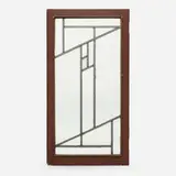 Frank Lloyd Wright, Window from the Lake Geneva Hotel, Lake Geneva, WI, 1911, painted wood, glass, zinc, milk glass