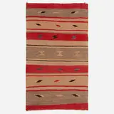 Double saddle blanket by Emmi Whitehorse, hand-woven wool, sold Jun 2023