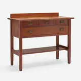 Sideboard, model 819 by Gustav Stickley, c. 1907, oak, copper, sold Jun 2023