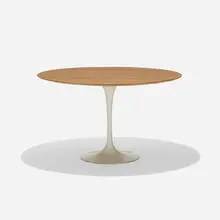Eero Saarinen, dining table, model 174W, walnut, enameled steel