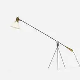 Gilbert Watrous, floor lamp, 1951, enameled steel, enameled aluminum, brass