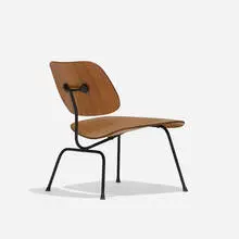 Charles and Ray Eames, LCM, 1946 / 1954, walnut plywood, enameled steel, rubber
