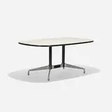 Charles and Ray Eames, Segmented Base table, 1964, enameled steel, aluminum, laminate, rubber, plastic