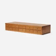 Planner Group jewelry box, model 1502 by Paul McCobb, c. 1950, birch, brass, sold Feb 2017