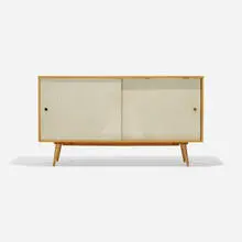 Paul McCobb, Planner Group cabinet, c. 1955, maple, brass, vinyl on masonite