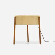 Bill Lam, Molded Fiberglass Light-Table, model LL-130, c. 1950, fiberglass, walnut