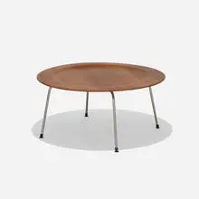 Charles and Ray Eames, CTM-1, 1946, molded walnut plywood, chrome-plated steel