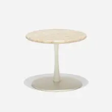 occasional table by Erwine & Estelle Laverne, c. 1960, marble, enameled steel, sold Feb 2017