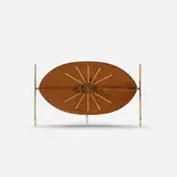 Watermelon table clock, model 2219D by George Nelson & Associates, 1954, walnut, enameled steel, enameled aluminum, lacquered wood, sold Feb 2017