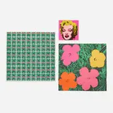 Andy Warhol, Marilyn, Flowers and S&H Green Stamps (three mailers), screenprint on paper