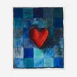 Hart in Blu by Jim Dine, 1995, woodcut and etching with hand coloring on Arches Cover White, cut edges, sold Jan 2017