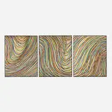 Sol LeWitt, Wavy Lines on Gray (triptych), 1998, woodcut on paper