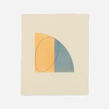 Curved Plane/Figure II by Robert Mangold, 1995, woodblock print, sold Jan 2017