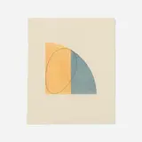 Robert Mangold, Curved Plane/Figure II, 1995, woodblock print