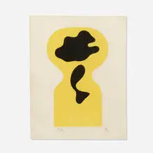 Soleil recerclé (Couverture I) by Jean Arp, 1966, woodcut on paper, sold Jan 2017