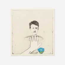 Brown Haircut by Jim Dine, 1972, offset color lithograph on paper, sold Jan 2017