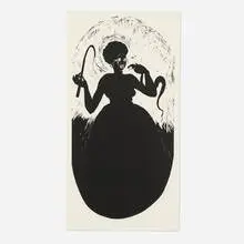 Kara Walker, Boo Hoo, 2000, linocut on Arches paper