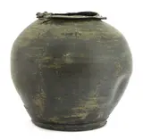 Dan Kelly, Dan Kelly (b.1953), a stoneware black and olive glazed vase