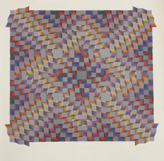 D... Langlois, Untitled, mid-20th century) 'Quatre Tous Doux' an abstract screenprint