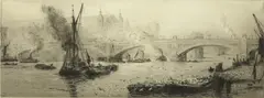 William, Untitled, WILLIAM LIONEL WYLLIE (1851-1931) Southwark Bridge etching