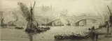 William, Untitled, WILLIAM LIONEL WYLLIE (1851-1931) Southwark Bridge etching