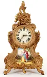 Louis XV Style, Untitled, bronze ansonia mantel clock
