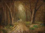 Alfred S. Wall, Road in The Woods, c.1880, oil on board