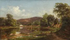 Jasper Lawman, White Covered Bridge, undated, oil on canvas, relined