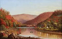 Pack Saddle Gap, Conemaugh River by William Coventry Wall, 1869, oil on canvas, relined, offered Jan 2026