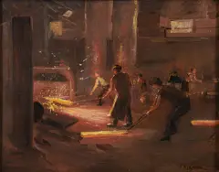Aaron Harry Gorson, Rolling Muck Bars, undated, oil on thick canvas