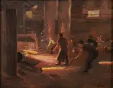Aaron Harry Gorson, Rolling Muck Bars, undated, oil on thick canvas