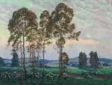 Summer Evening Near Ligonier by Christian Walter, circa 1915, oil on canvas, relined, offered Jan 2026