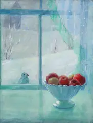 Morning Visitor, undated by Lila Hetzel, oil on canvas, offered Jan 2026
