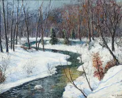 Walter Emerson Baum, Snow Bound Woods, 1923, oil on canvas, relined
