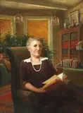 Martin Leisser, Distinguished Woman Reading in Her Library, undated