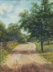 Country Road by Lila Hetzel, 1910, oil on canvas, laid down on board, offered Jan 2026