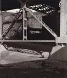 Untitled (Bridge Under Structure) by Orlando Romig, c. 1950, gelatin silver print, offered Jan 2026