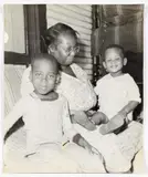 Charles Harris, (American/Pittsburgh, 1908-1998), Woman with Two Small Children on her Lap, c. 1940s