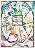 Pierre Alechinsky, Under The Volcano, 1977, lithograph printed in colors
