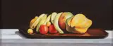 Still Life With Fruit, undated by Janet N. Heaton, pastel or watercolor, offered Dec 2025