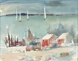 Alfred Birdsey, Sailboats in Harbour Bermuda