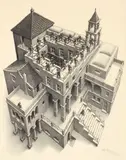 M. C. Escher, Ascending and Descending, 1960, (Bool 435)