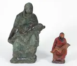 Enrico Glicenstein, (Polish/Jewish/American, 1870-1942), Woman and Child, pair of sculptures: terra cotta sculpture, 1909-1910, unsigned, measures 6 x 4 x 3 inches; cast