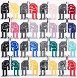 Pedro Friedeberg, Loteria Canina (aka Perros or Colorful Dogs), undated, screenprint on wove paper
