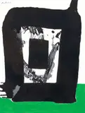 Robert Motherwell, Untitled, from The Basque Suite (E. & B. 86), 1971, Screenprint in colors, on J.B. Green paper, with full margins