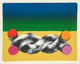 George Nama, Untitled Study for Sculpture, 1973, color, lithograph