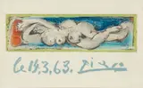 Femme Nue Couchee, from Les Dames de Mougins, 1963, color by Pablo Picasso, lithograph on paper, offered Dec 2025